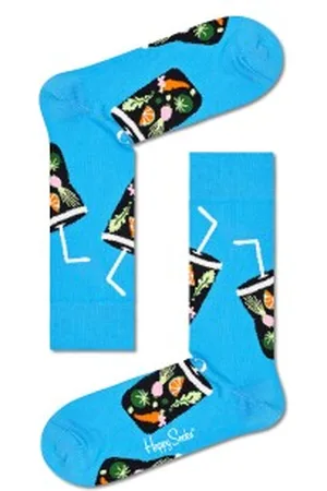 Happy Socks Sokken 3P Smoothie Sock Blauw patroon katoen Maat 36/40