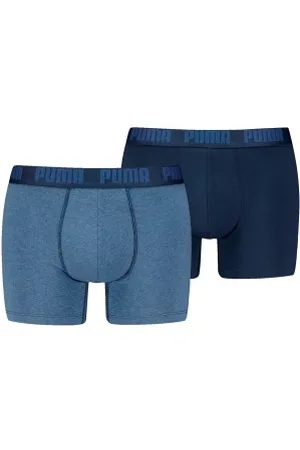 PUMA Herenslips 2P Men Everyday Basic Boxer Denimblauw katoen Small Heren