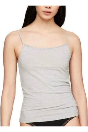 Tommy Hilfiger 2P Premium Essentials Lace Trim Top Lichtgrijs katoen X-Small Dames