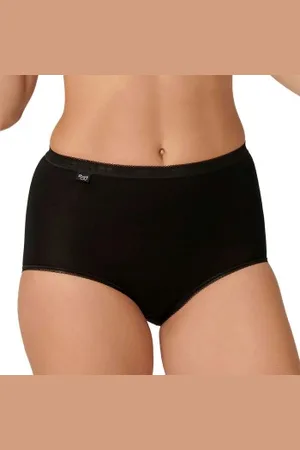 Sloggi 2P Basic Plus Maxi Briefs Zwart katoen 38 Dames