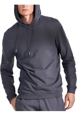Bread & Boxers Bread and Boxers Organic Cotton Men Hooded Shirt Grafiet Small Heren