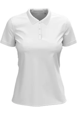 Stedman Claire Short Sleeve Polo Wit rondgewoven katoen X-Small Dames