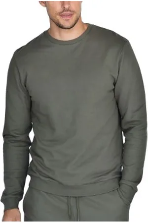 Bread & Boxers Bread and Boxers Organic Cotton Men Sweatshirt Olijf ecologisch katoen Medium Heren