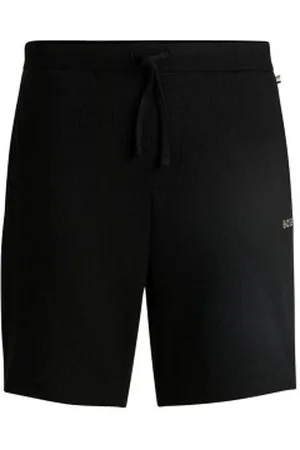 HUGO BOSS Waffle Nightwear Shorts Zwart Large Heren