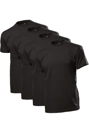 Stedman 4P Comfort Men T-shirt Zwart katoen Small Heren