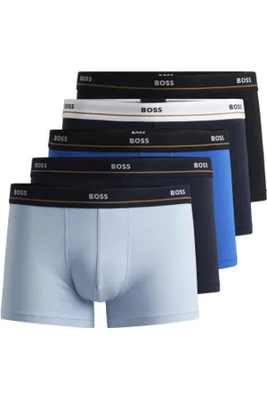 HUGO BOSS Herenslips 5P Essential Trunks Versch. kleure-2 katoen Large Heren