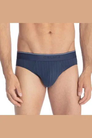 Calida Herenslips Pure and Style Mini Brief Indigoblauw katoen Large Heren