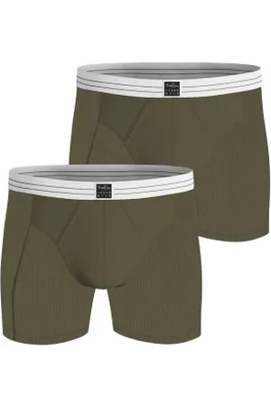 Björn Borg Herenslips 2P Cotton Stretch Rib Boxer Groen katoen Large Heren