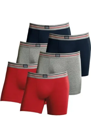 Jockey Herenslips 6P Cotton Stretch Boxer Trunk Colours katoen Small Heren