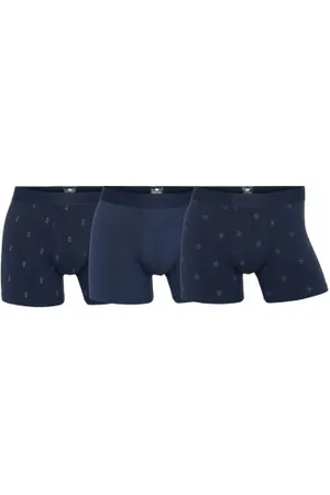 Dovre Herenslips 3P Bamboo Boxer Tights Blauw patroon Small Heren
