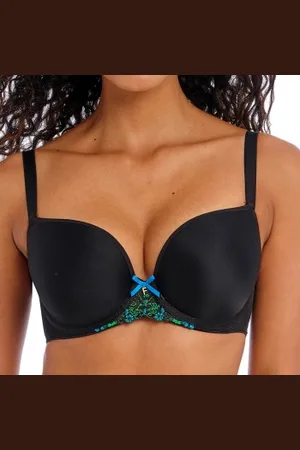 Freya Show Off Underwired Moulded Plunge Bra Zwart H 65 Dames