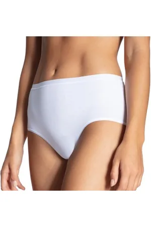 Calida Natural Comfort Brief Highwaist Wit katoen Large Dames