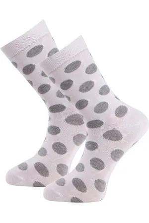Trofé Trofe Bamboo Dot Socks Sokken 2P Wit Maat 35/38 Dames
