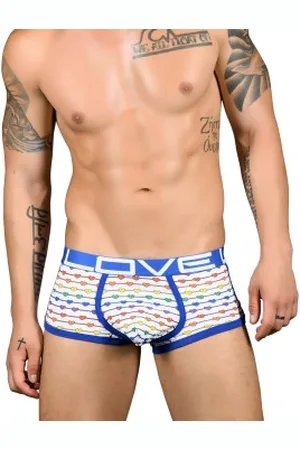 Andrew Christian Herenslips Almost Naked Love Pride Boxer Wit patroon polyamide Large Heren