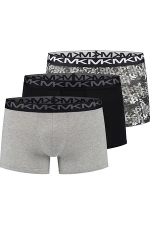 Michael Kors Herenslips 6P Fashion Boxer Brief Grijs/Zwart katoen Small Heren