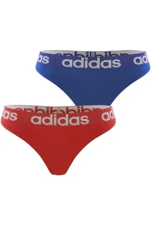 adidas 2P Underwear Brazilian Thong Blauw/Rood katoen X-Small Dames