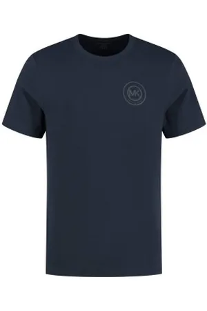 Michael Kors Peached Jersey Crew Neck T-shirt Donkerblauw katoen Small Heren