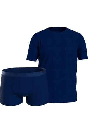Tommy Hilfiger Herenslips 2P Luxe Trunk And Tee Giftbox Marine Small Heren