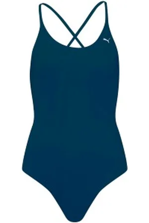 PUMA V-Neck Padded Swimsuit Marine X-Small Dames