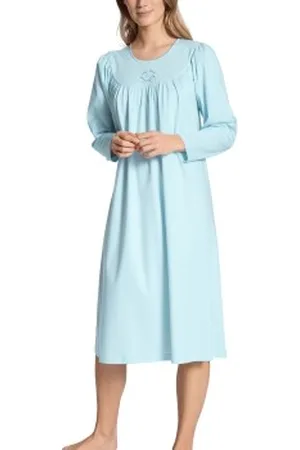 Calida Soft Cotton Nightshirt 33000 Lichtblauw katoen Small Dames
