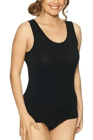 Lady Avenue Basic Bamboo Tank Top Zwart Bamboe X-Small Dames