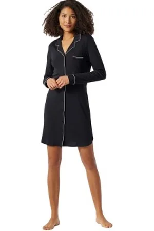 Schiesser Contemporary Nightwear Sleep Shirt Zwart 38 Dames