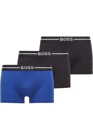 HUGO BOSS Herenslips 3P Organic Cotton Trunk Zwart/Blauw katoen Medium Heren
