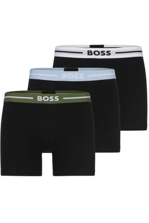 HUGO BOSS Herenslips 3P Power Bold BoxerBr Zwart katoen Medium Heren