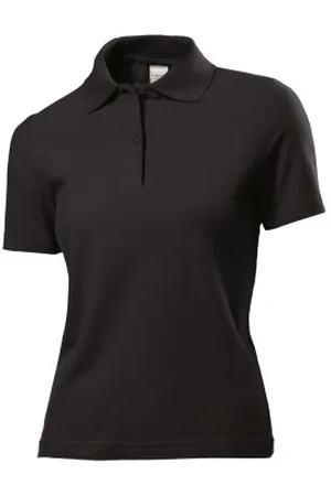 Stedman Polo Women Zwart katoen Small Dames