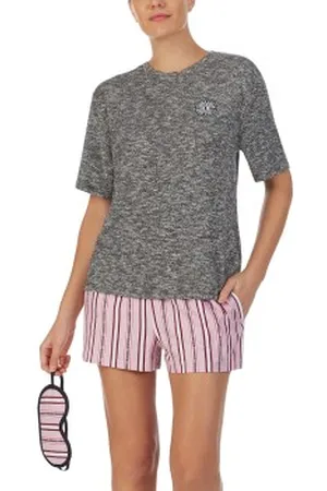 DKNY DKNY 100 DKNY Short Pj Set Grijs/Roze Small Dames