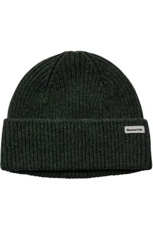 Resteröds Wool Beanie Donkergroen wol One Size