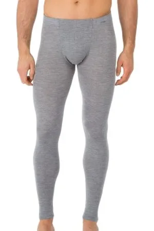 Calida Lange onderbroeken Wool and Silk Pants Grijs Small Heren