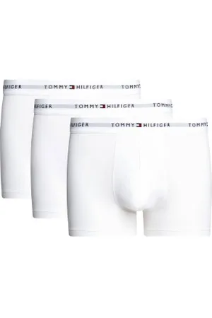 Tommy Hilfiger Herenslips 3P Signature Essential Cotton Trunk Wit katoen Medium Heren