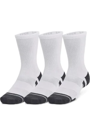 Under Armour Sokken 6P Performance Tech Crew Socks Wit polyester Large
