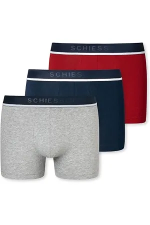 Schiesser Herenslips 3P Organic Cotton Woven Boxer Brief Versch. kleure katoen Small Heren