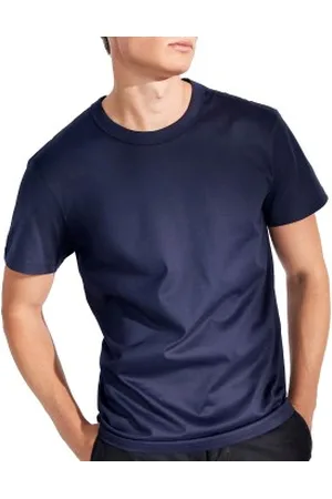 Bread & Boxers Bread and Boxers Pima Cotton Crew Neck Marine katoen Small Heren