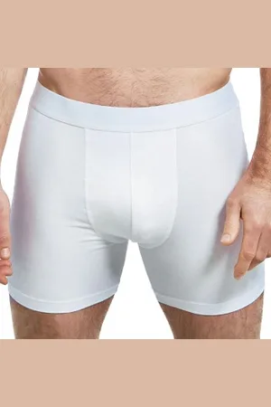 Bread & Boxers Bread and Boxers Brief Boxer Long Leg Herenslips 3P Wit ecologisch katoen X-Small Heren