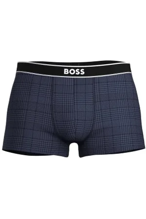 HUGO BOSS Herenslips 24 Print Trunk Donkerblauw katoen Medium Heren