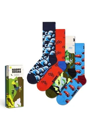 Happy Socks Sokken 4P Out And About Socks Gift Set Versch. kleure Maat 36/40