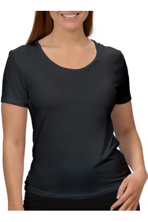 Trofé Trofe Bamboo Solids T-shirt Zwart Bamboe Small Dames