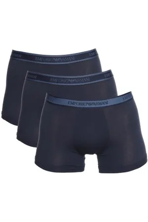 Emporio Armani Armani Cotton Knit Boxer Herenslips 6P Marine katoen Large Heren