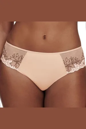 Chantelle Pulp Revealing Standard Waist Shorty Zwart m. Beige polyester 36 Dames