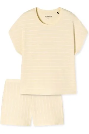 Schiesser Just Stripes Short Pyjamas Vanille katoen 36 Dames