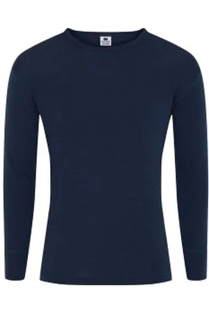 Dovre Wool Long Sleeve T-Shirt Marine wol Small Heren