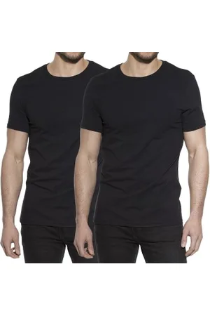 Bread & Boxers Bread and Boxers Crew Necks 2P Zwart ecologisch katoen Small Heren