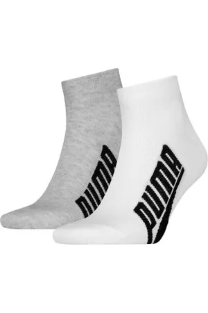 PUMA Sokken 2P Lifestyle Quarter Sock Wit/Grijs Maat 35/38