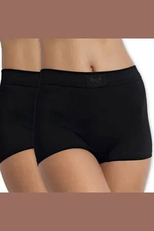 Sloggi 2P Double Comfort Shorts Zwart katoen 36 Dames