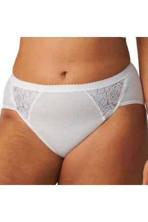 Sloggi 4P Chic Midi Lace Briefs Wit katoen 36 Dames