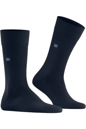 Burlington Sokken Leeds Wool Sock Marine Maat 40/46 Heren