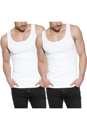 Bread & Boxers Bread and Boxers Men Tanks 2P Wit ecologisch katoen Small Heren